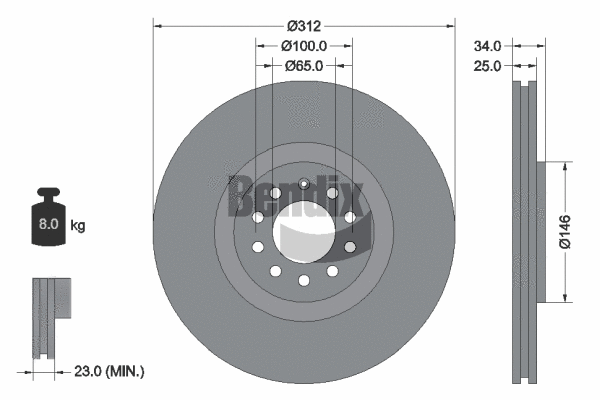 Brake Disc (BDS1325)