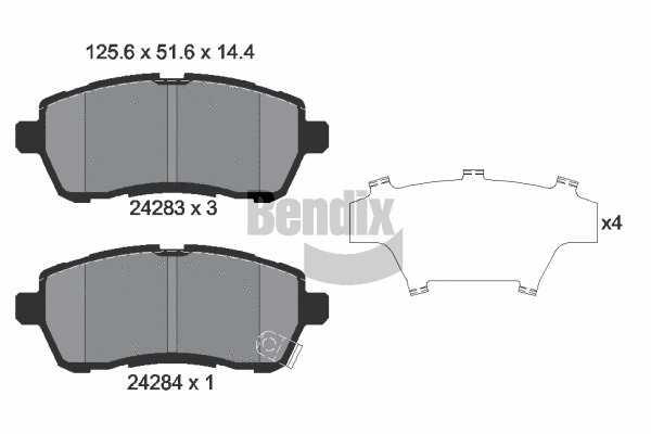 Brake Pad Set, disc brake (BPD1614)