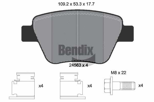 Brake Pad Set, disc brake (BPD1225)
