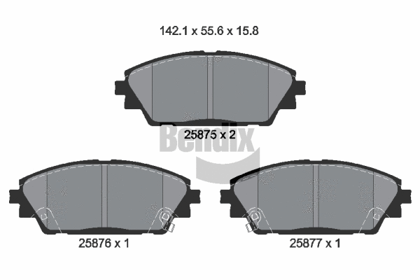 Brake Pad Set, disc brake (BPD1477)