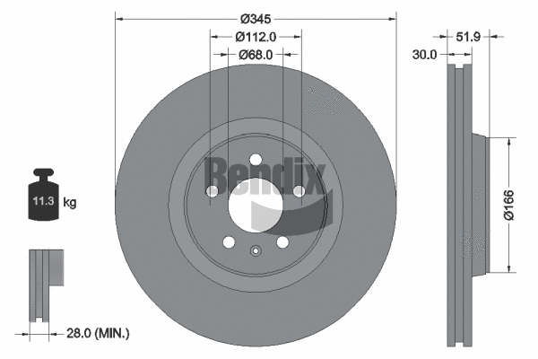 Brake Disc (BDS1335HC)