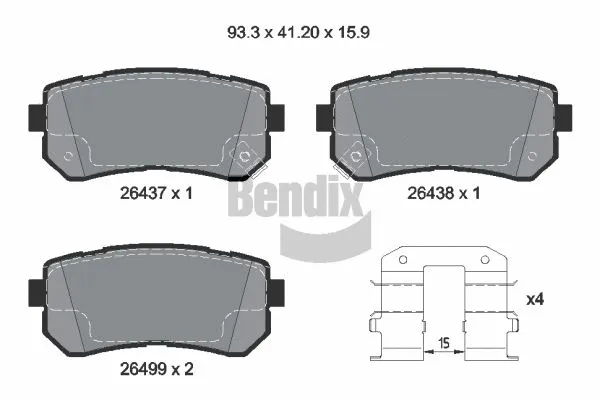 Brake Pad Set, disc brake (BPD2372)