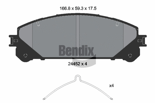 Brake Pad Set, disc brake (BPD1488)