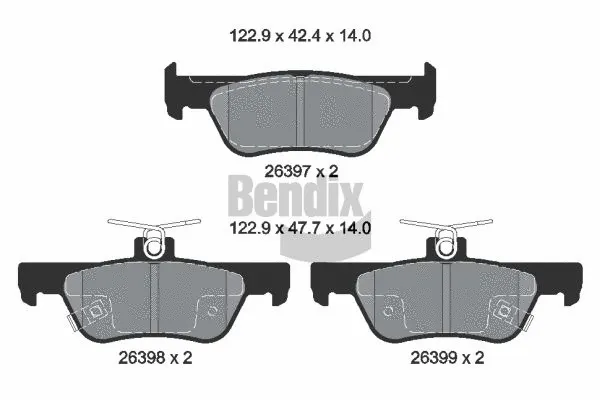 Brake Pad Set, disc brake (BPD1667)