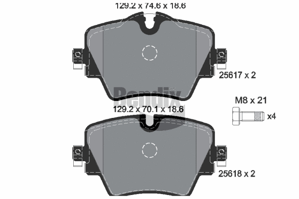 Brake Pad Set, disc brake (BPD1142)