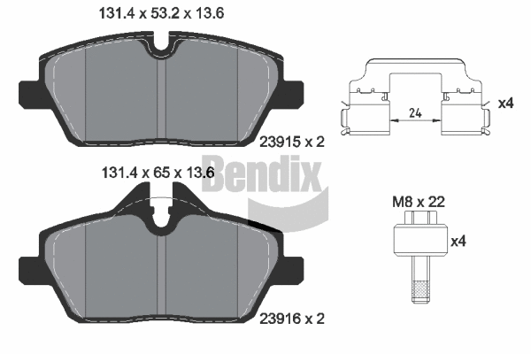 Brake Pad Set, disc brake (BPD1602)