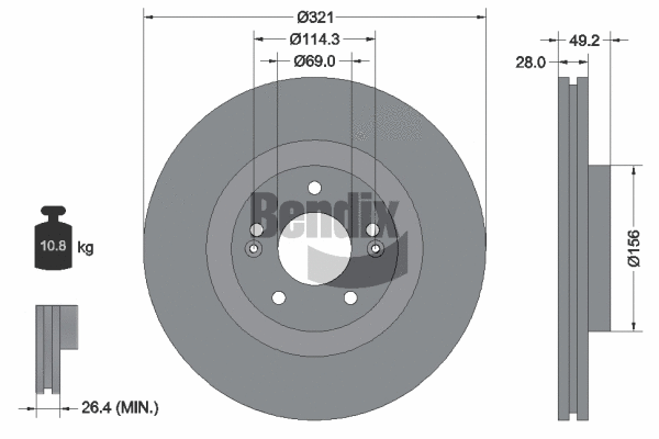Brake Disc (BDS1547HC)