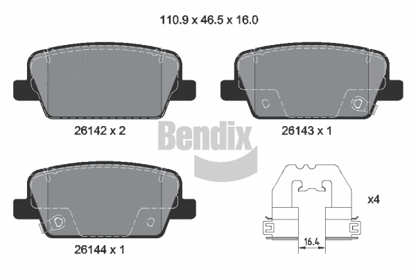 Brake Pad Set, disc brake (BPD2441)