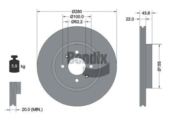 Brake Disc (BDS1508)