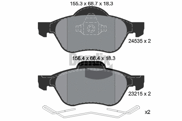 Brake Pad Set, disc brake (BPD1096)