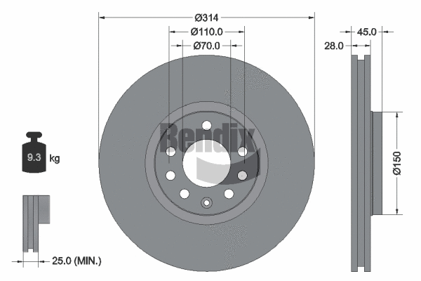 Brake Disc (BDS1890)