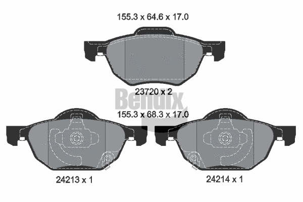 Brake Pad Set, disc brake (BPD1449)