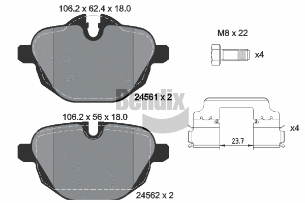 Brake Pad Set, disc brake (BPD1069)