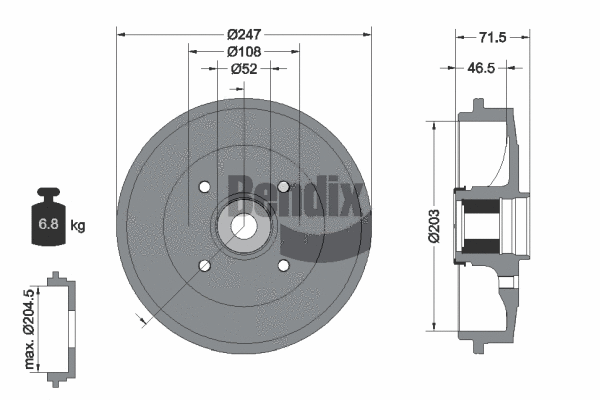 Brake Drum (BDM1129)