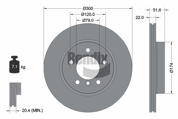 Brake Disc (BDS1159HC)
