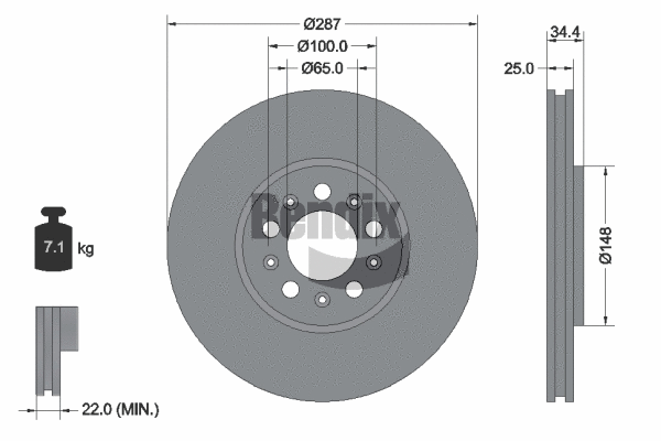 Brake Disc (BDS1052HC)