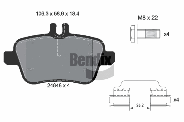 Brake Pad Set, disc brake (BPD2454)