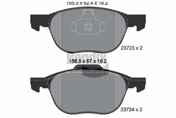 Brake Pad Set, disc brake (BPD1004)