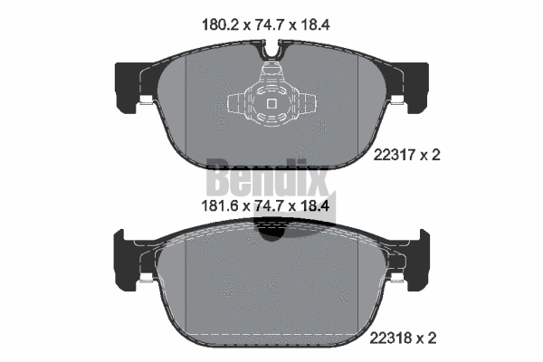 Brake Pad Set, disc brake (BPD1428)
