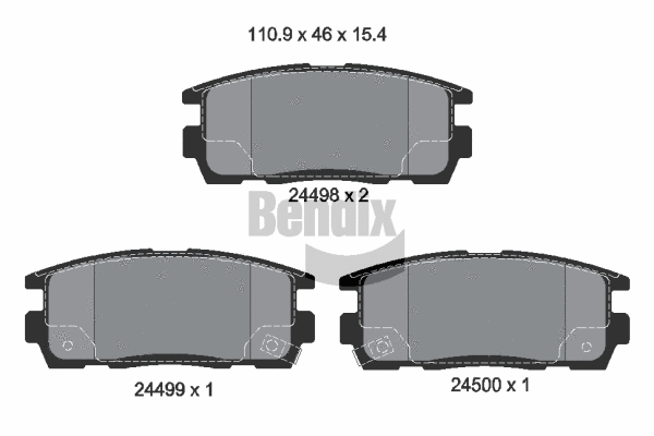 Brake Pad Set, disc brake (BPD1241)