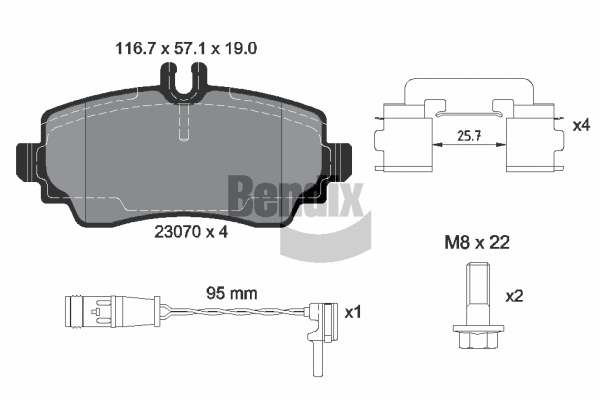 Brake Pad Set, disc brake (BPD1581)