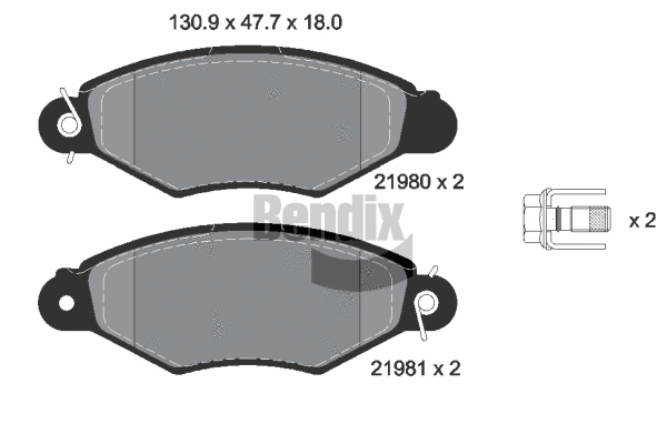 Brake Pad Set, disc brake (BPD1402)