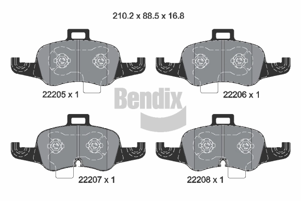 Brake Pad Set, disc brake (BPD2589)