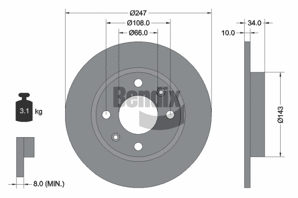 Brake Disc (BDS1033)