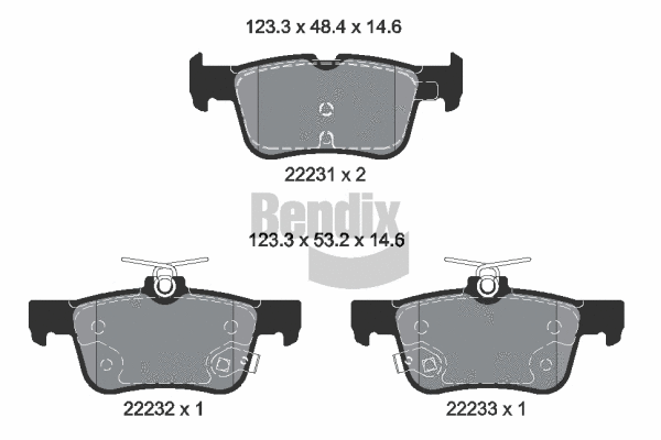 Brake Pad Set, disc brake (BPD1628)