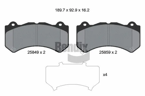 Brake Pad Set, disc brake (BPD2432)