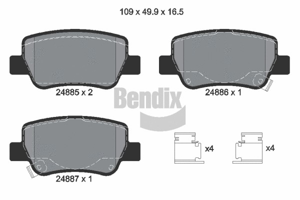 Brake Pad Set, disc brake (BPD1341)