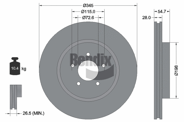 Brake Disc (BDS1728HC)