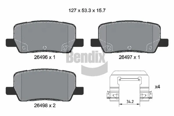 Brake Pad Set, disc brake (BPD2386)