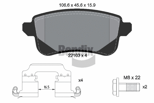 Brake Pad Set, disc brake (BPD1123)