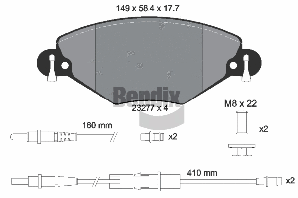 Brake Pad Set, disc brake (BPD1368)