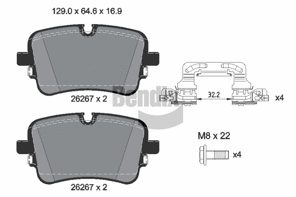 Brake Pad Set, disc brake (BPD1647)