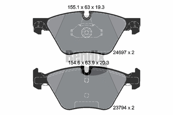 Brake Pad Set, disc brake (BPD1211)