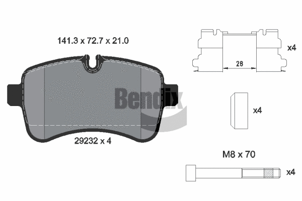Brake Pad Set, disc brake (BPD1080)