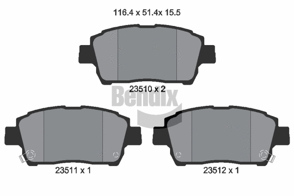 Brake Pad Set, disc brake (BPD1423)