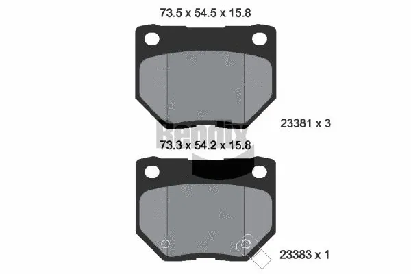 Brake Pad Set, disc brake (BPD1964)