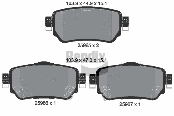 Brake Pad Set, disc brake (BPD1165)