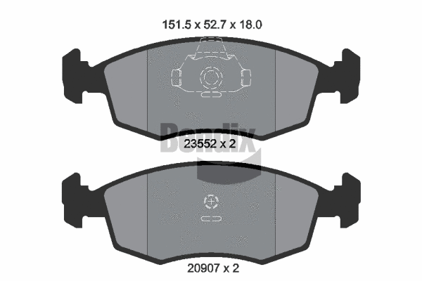 Brake Pad Set, disc brake (BPD1434)