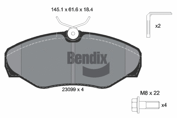 Brake Pad Set, disc brake (BPD1042)