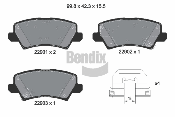 Brake Pad Set, disc brake (BPD2448)