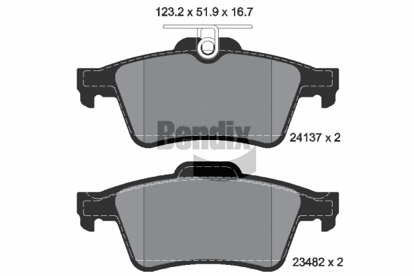 Brake Pad Set, disc brake (BPD1011)