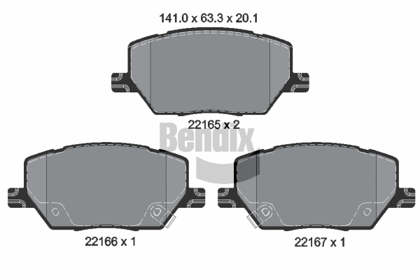 Brake Pad Set, disc brake (BPD1196)