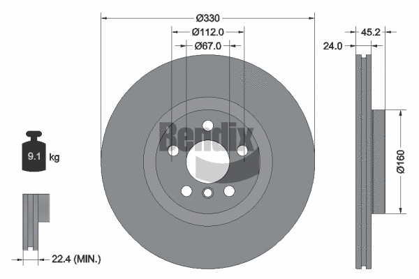 Brake Disc (BDS1530HC)