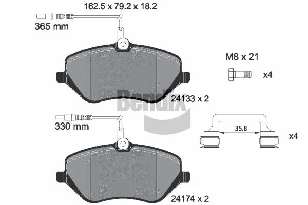 Brake Pad Set, disc brake (BPD1471)