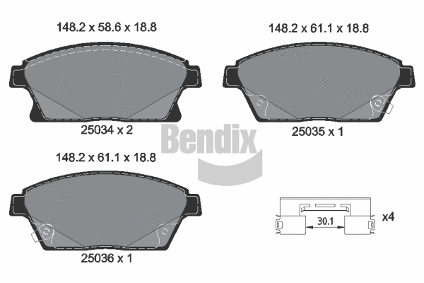Brake Pad Set, disc brake (BPD1051)