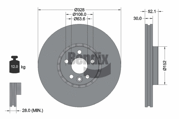 Brake Disc (BDS1364HC)